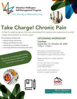 Take Charge! Chronic Pain- ONLINE WORKSHOP- September 15, 2026 (via Microsoft Teams)